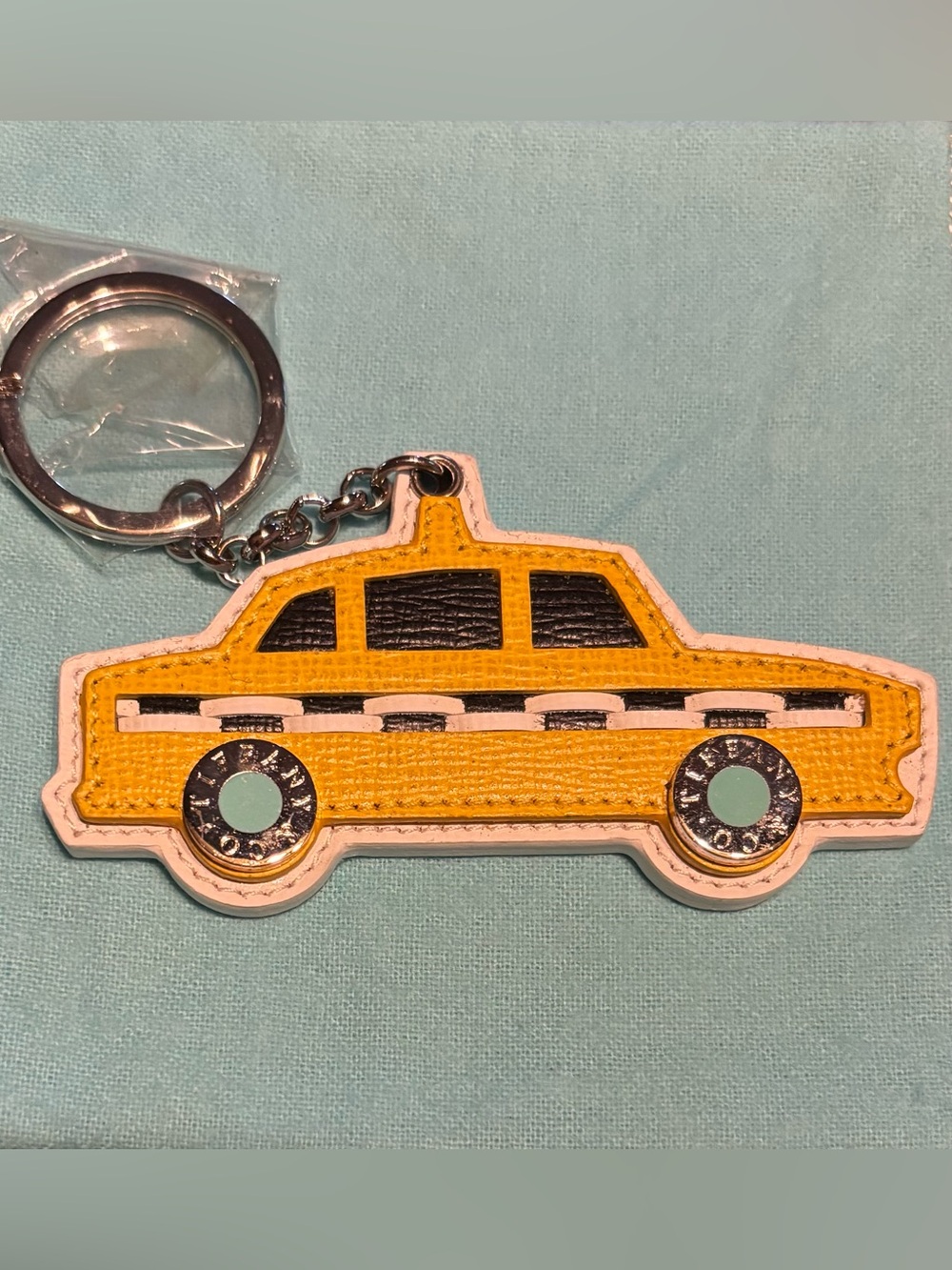 NWT Tiffany & Co. Yellow Taxi Car Keychain Charm